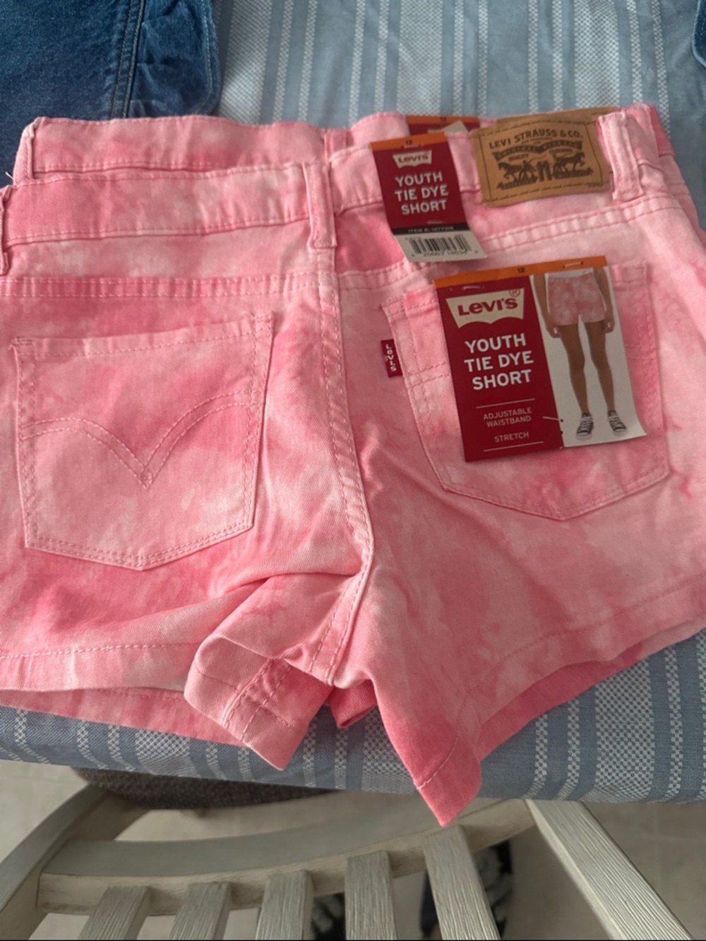 Levi's Pink Tie-Dye Youth Denim Shorts